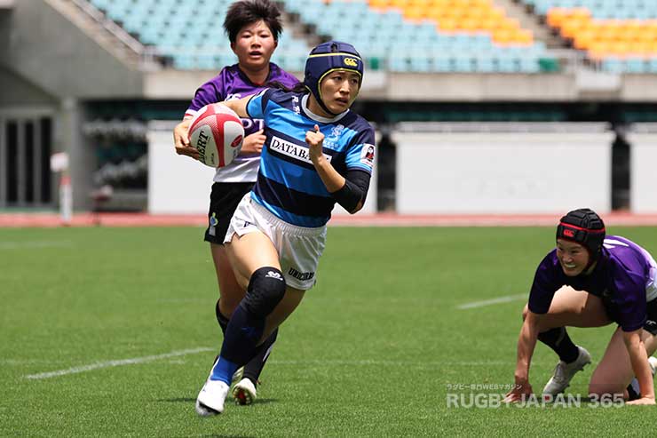 チーム最多の11トライを決めた日体大・堤ほの花