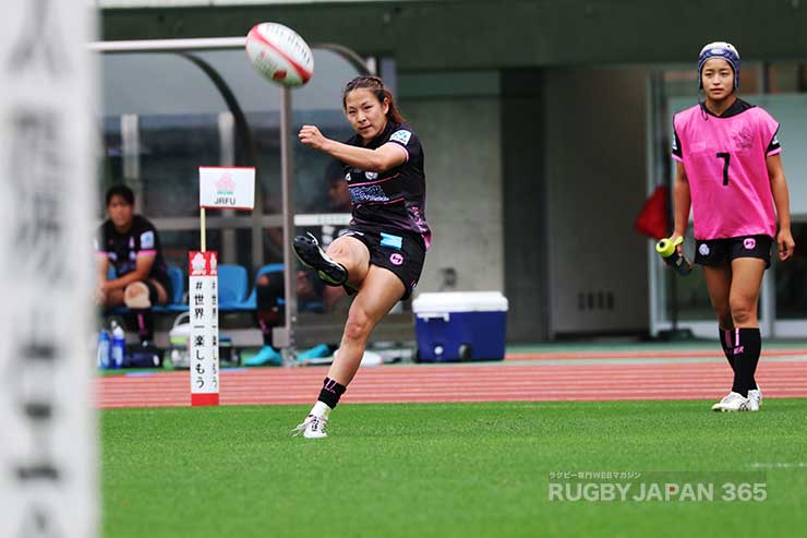 3位決定戦・内海自らゴールを決め7-7の同点。今大会でもその精度高いコンバージョンキックはチームを勝利に導いた
