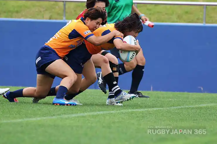 前半5分杉本七海が今釘小町のサポートを受けながらトライ。