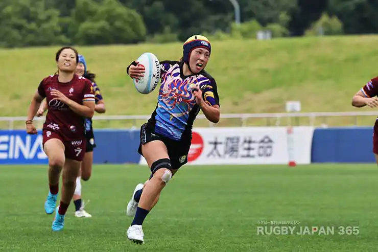 後半5分貴重な追加トライを決めた大谷芽生