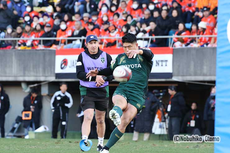 松田力也は5度のプレースキックすべて成功