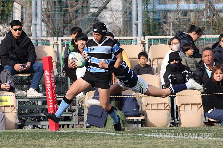 茗溪学園も終始容赦ない厳しいラグビーで盛岡工業を圧倒した