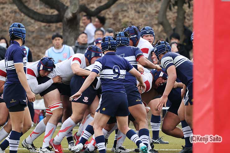 後半11分相模がモールを押し込みペナルティトライ