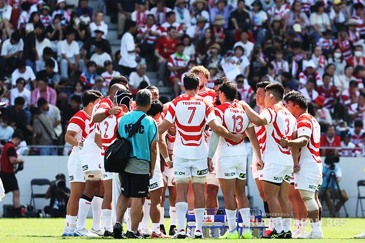 12点ビハインドで迎えた後半、エディージャパンは「後半勝負」をかけていた