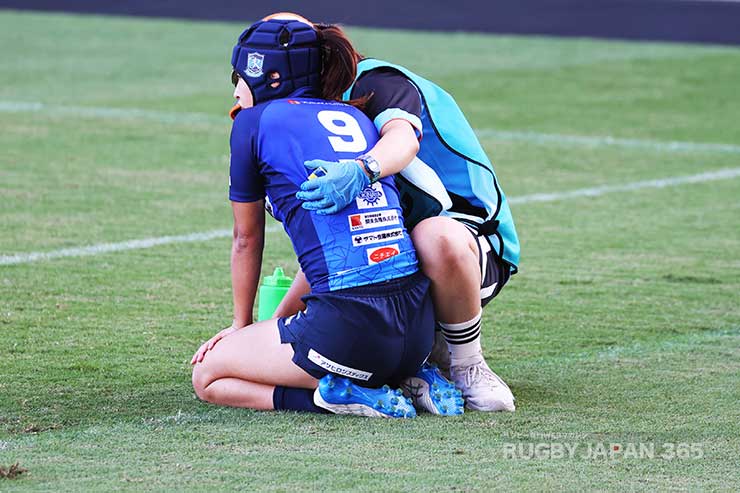 ノーサイド後もしばらくその場を動けなかった松井渓南