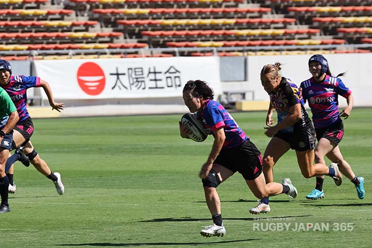 そのボールを松田向日葵が抑えインゴールへ