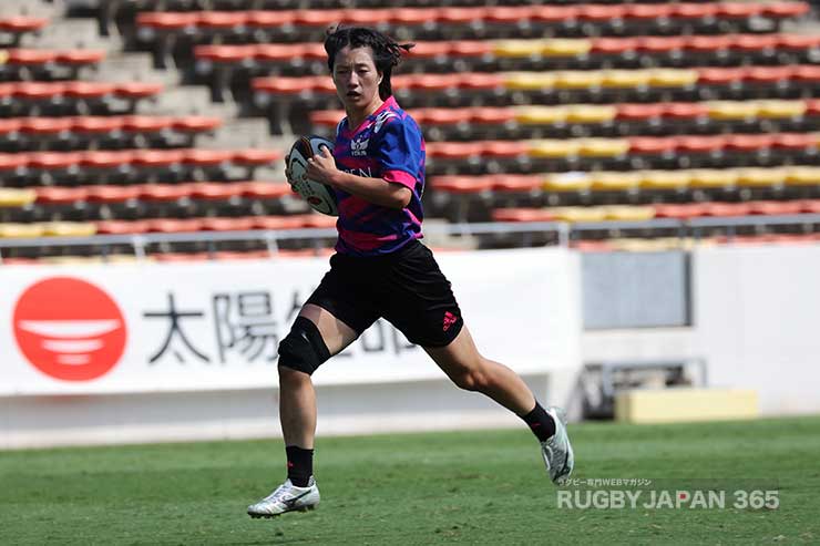 前半9分松田向日葵のトライ