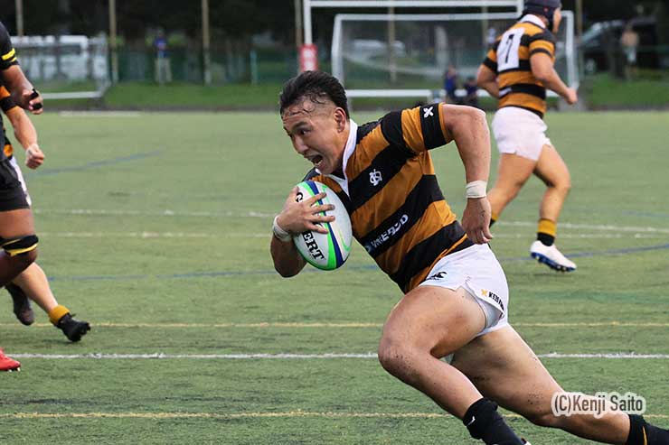 前半35分慶應CTB小館のトライ