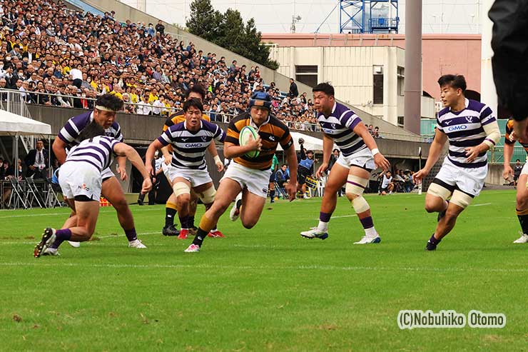 前半25分慶應・申驥世のトライ