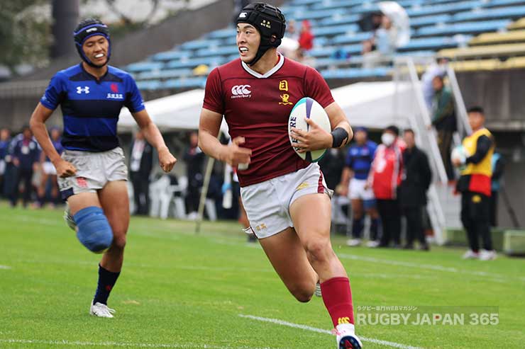 後半1分中村のトライ