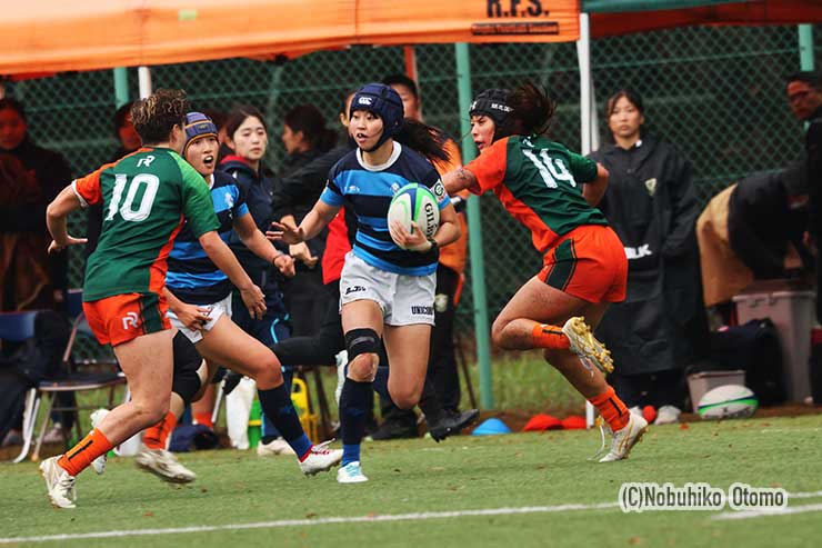 アルカスユース育ちの日体大WTB橋本佳乃は再三好ゲインをみせた