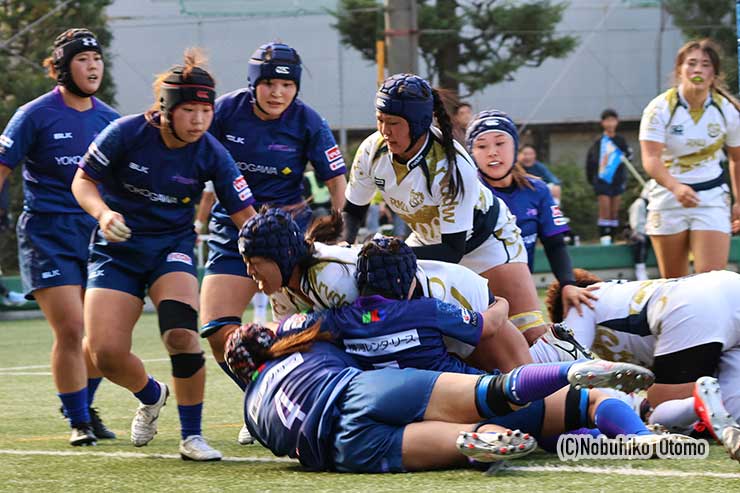 46分、GOD⑥片岡がチーム初トライを返す