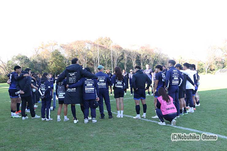 グリーンロケッツの試合後のハドル