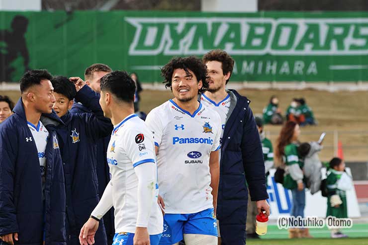 復帰戦を飾って笑顔の福井翔太