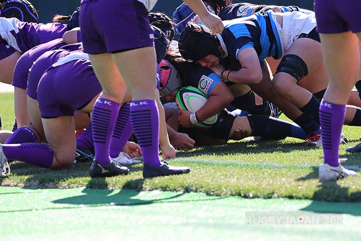 前半17分・日体大PR峰愛美のトライで同点に