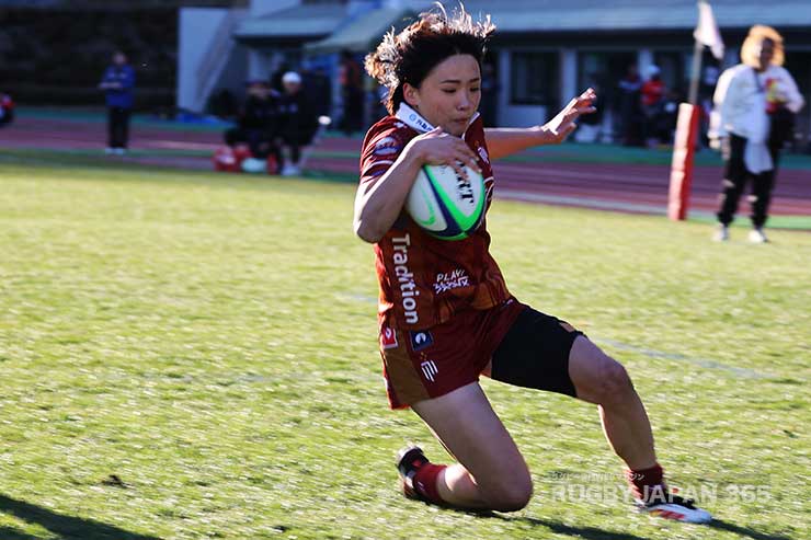 後半18分奥野わか花のトライ