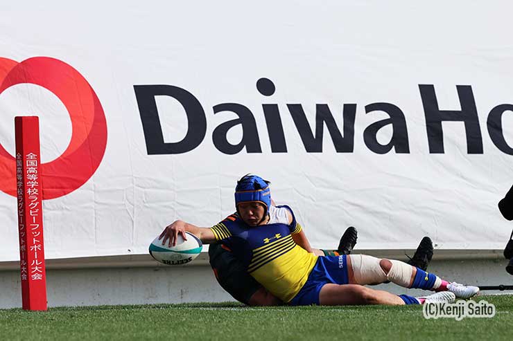 後半1分森岡悠良のトライ