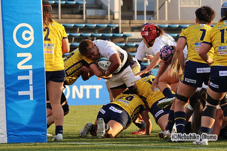 後半27分、日経大のPR1ウナイシがトライ