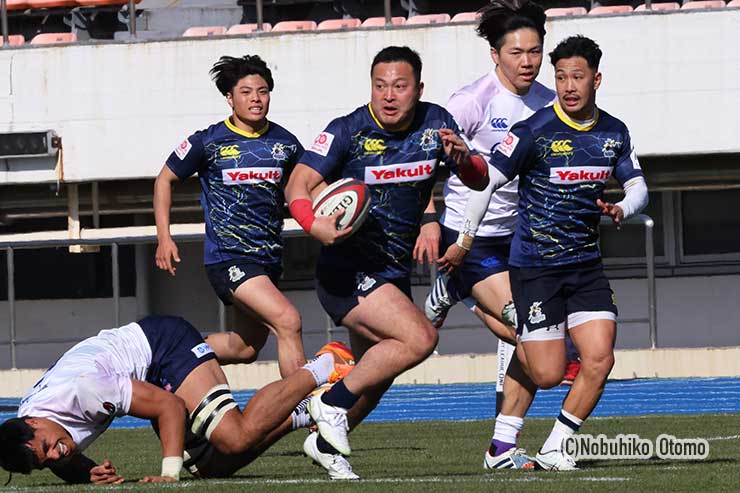 後半、戸田CTB白井がカウンターアタックでビッグゲイン