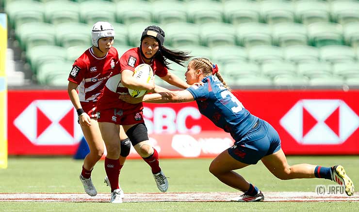 後半、豪快なトライで意地を見せた須田倫代