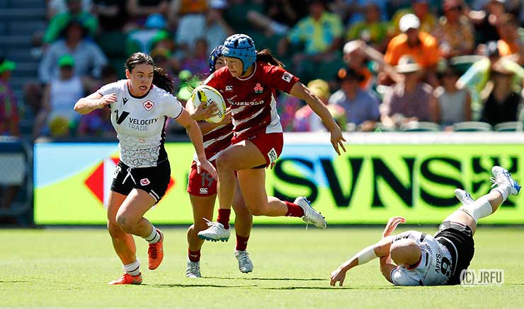 70m独走トライを決めた平野優芽