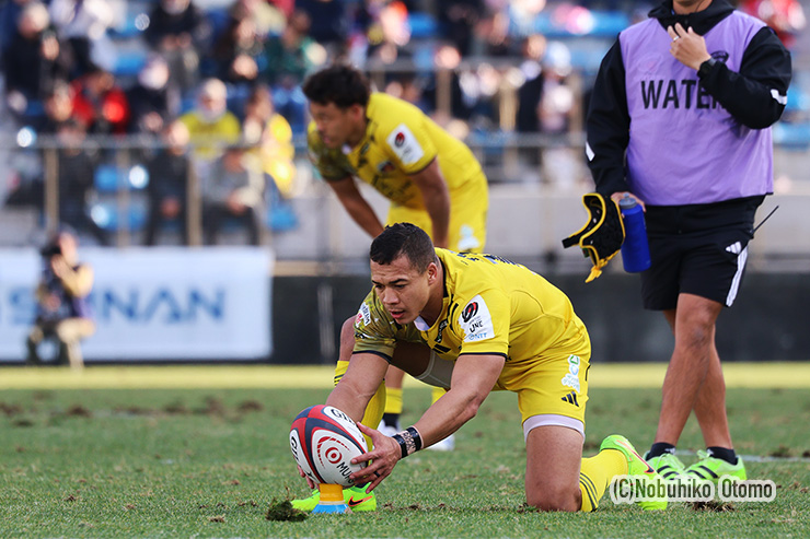 コルビは前半、4本のキックすべて成功