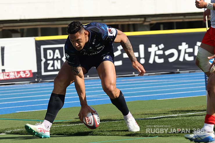 前半41分イズラエル・フォラウのトライ