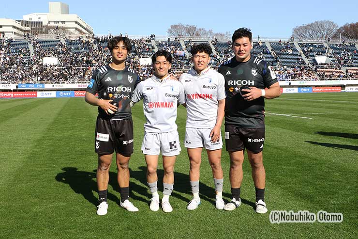 伊藤耕太郎、細矢聖樹、北村瞬太郎、中村公星の国学院栃木OB揃い踏み