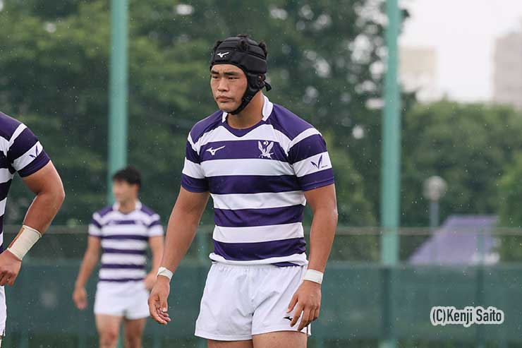 チームが選ぶMOMに選ばれた明治大1年FL木戸