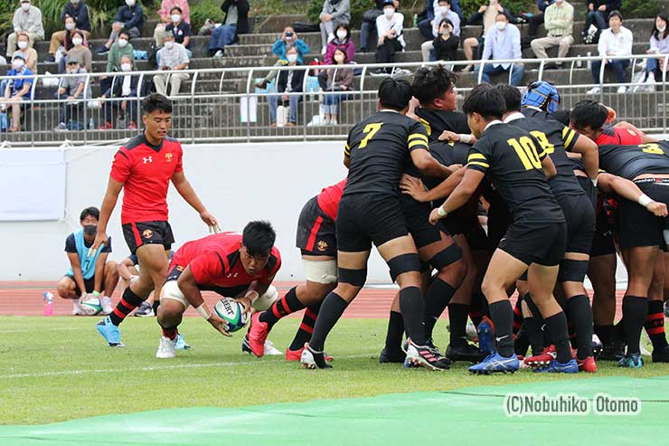 前半5分、帝京8奥井先制トライ