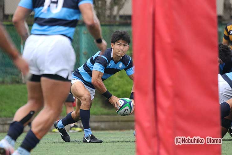 日体大SH梶田副将、テンポよくパスをさばいた