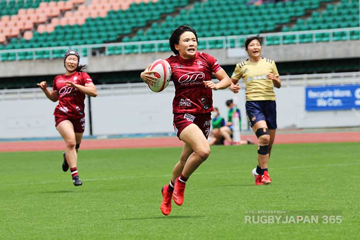 試合を決める原わか花のトライ