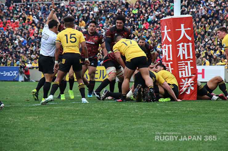 三上正貴のトライで勝負を決めた
