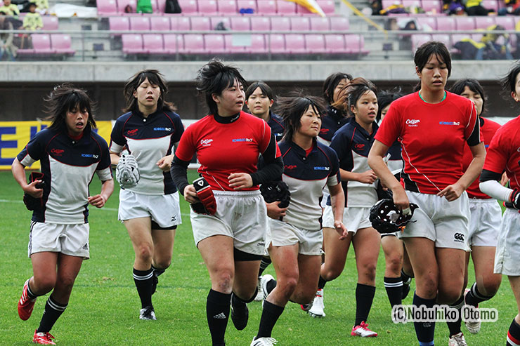 2011年11月、仙台で行われたU18花園女子セブンズ東軍セレクションマッチ。隣には現サクラセブンズ大黒田裕芽の顔も
