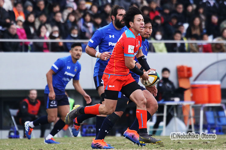 得点にはからめなかったが、非凡なスピードを見せつけたクボタWTB白井