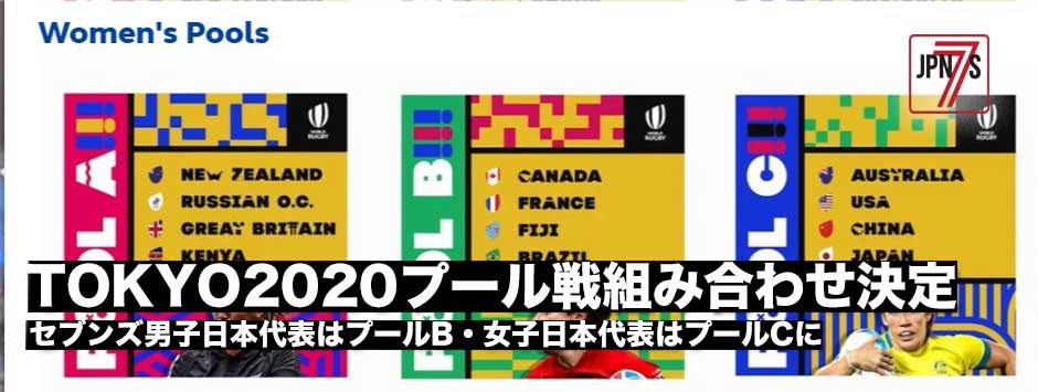 東京2020・セブンズ日本代表プール戦組み合わせが決定！