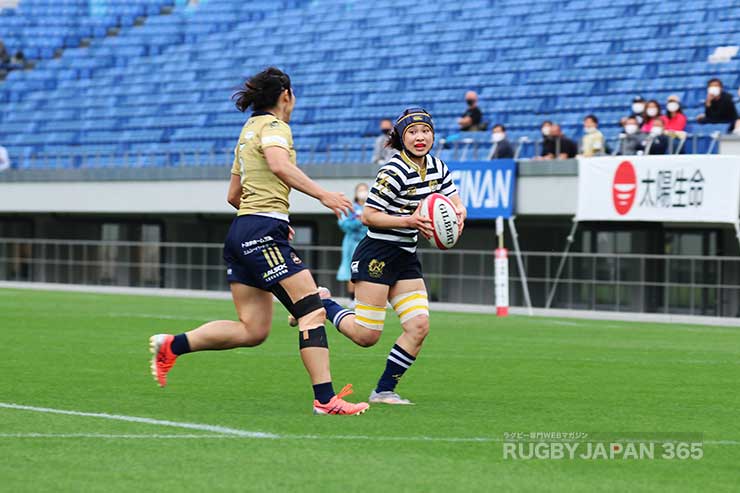 後半2分、RKUグレースは佐々木理子がトライを決めるもこの1本のみ