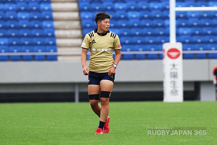 後半2分にパールズは保井沙予のトライで5－5の同点に。
